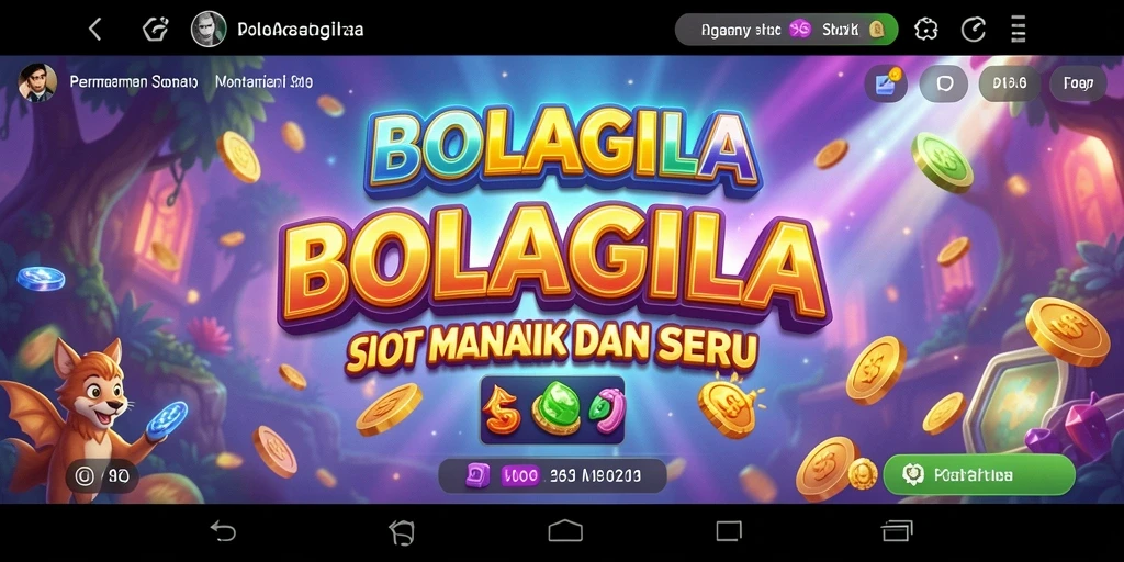 Screenshot permainan Slot BOLAGILA dengan tampilan grafis yang menarik.