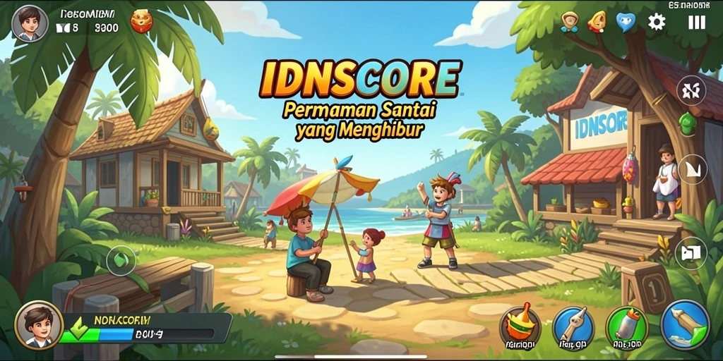 Screenshot IDNSCORE menampilkan gameplay yang santai dan menarik.