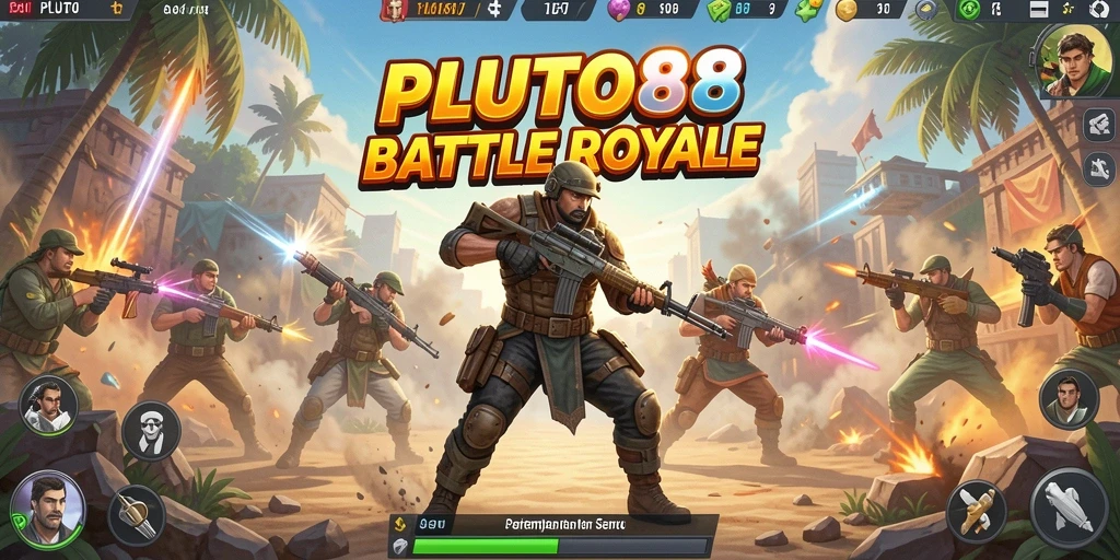Screenshot gameplay seru di <strong>PLUTO88</strong> saat bertempur di medan pertempuran.