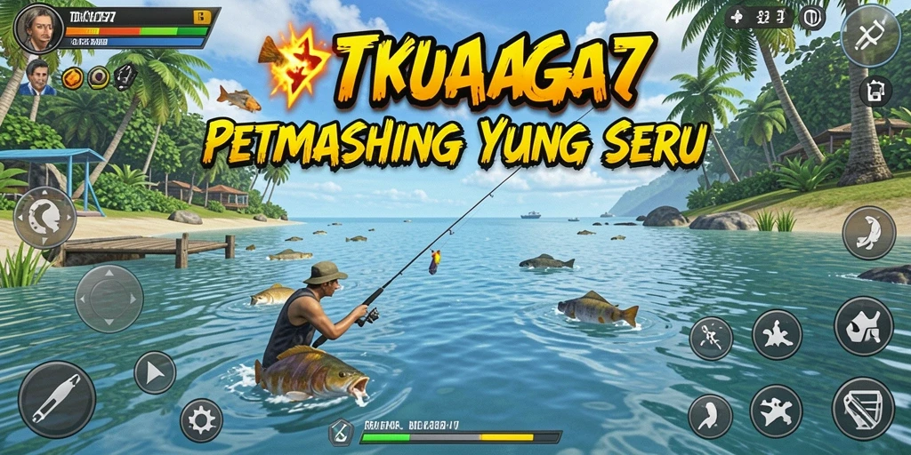 Screenshot dari gameplay TOKYO77 yang menunjukkan suasana memancing yang mendebarkan.