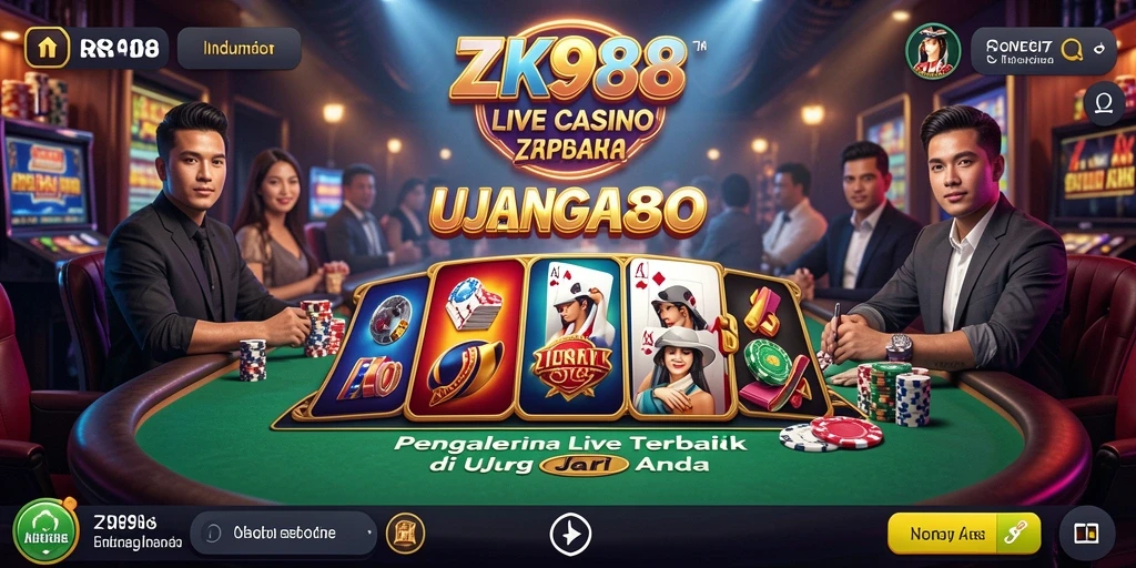 Tangkapan layar gameplay Live Casino ZK988 yang menarik dan interaktif.